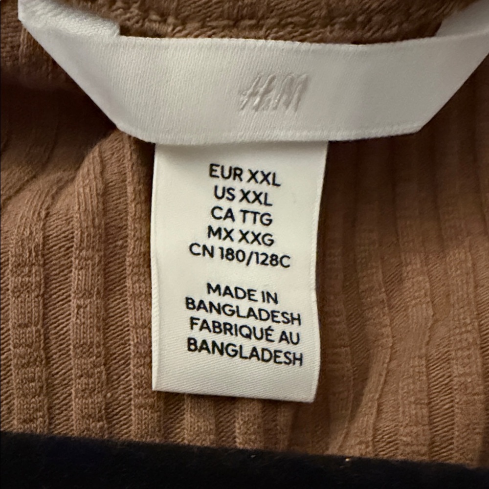 H&M Ribbed Short Sleeve Bodysuit - Brown - Picture 5 of 6